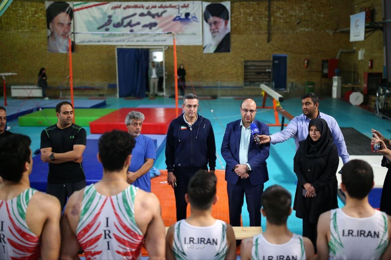 بازدید علی نژاد از اردوی تیم های ژیمناستیک جوانان و نوجوانان