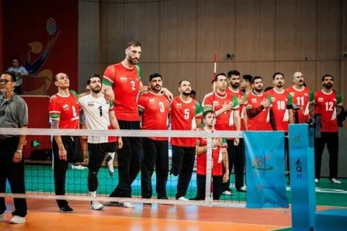 تصاویر دیدنی از مرد ۲۴۷ سانتی متری والیبال نشسته ایران درمسابقات جهانی